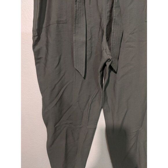 Womens Leith 2X Green Utility Pants High Waist Belt Ankle Length - Picture 9 of 16